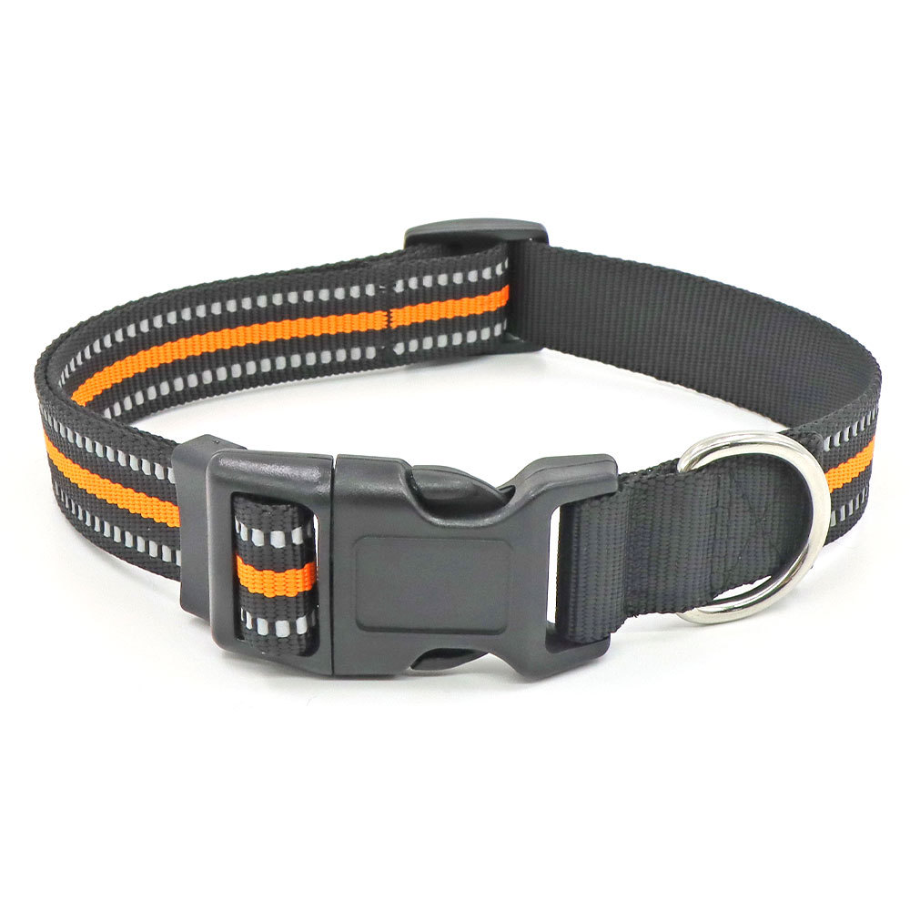 Productos para mascotas collar fuente de fábrica de collar de seda reflectante collar de mascotas collar de luz nocturna para perros grandes