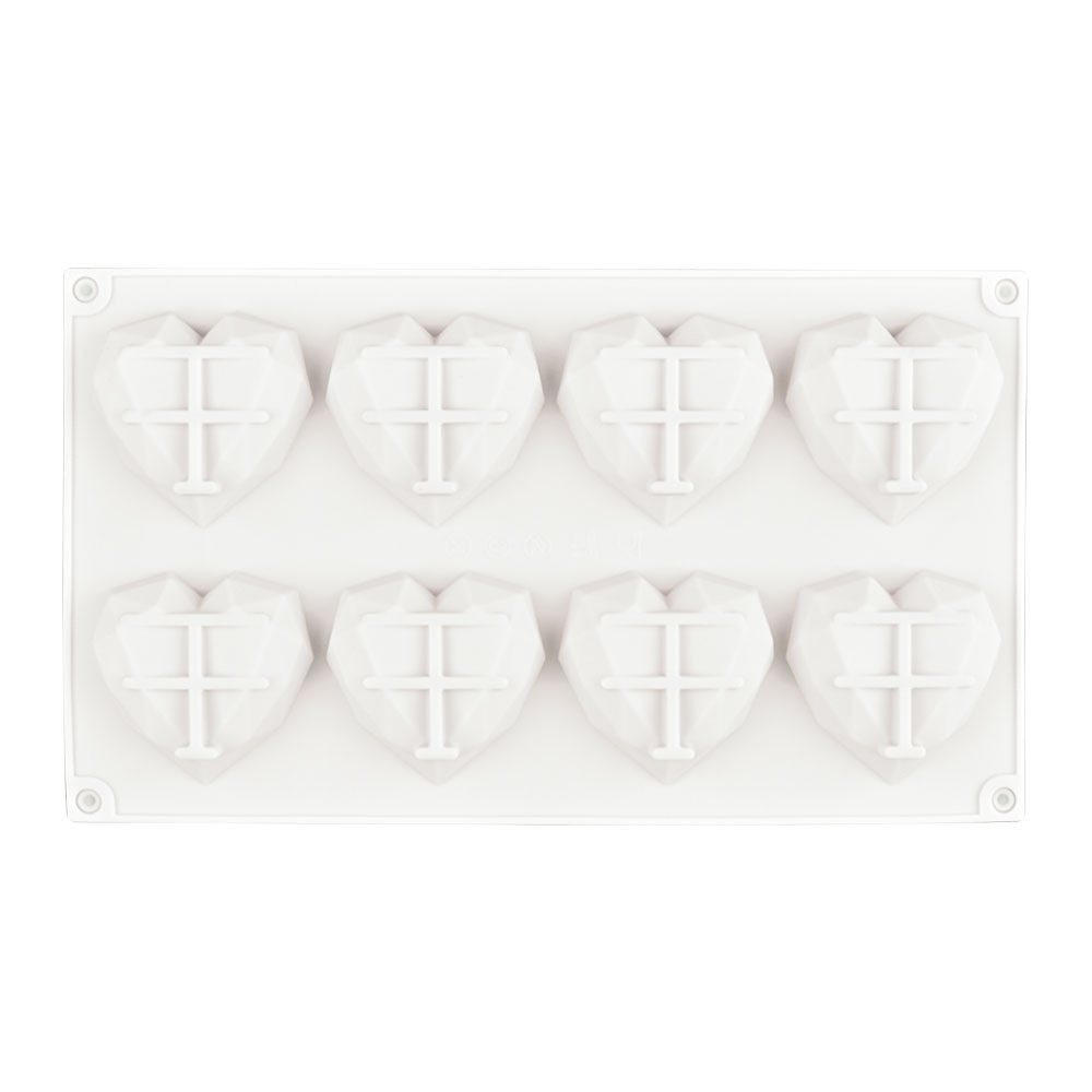 스퀘어 8 다이아몬드 하트 화이트