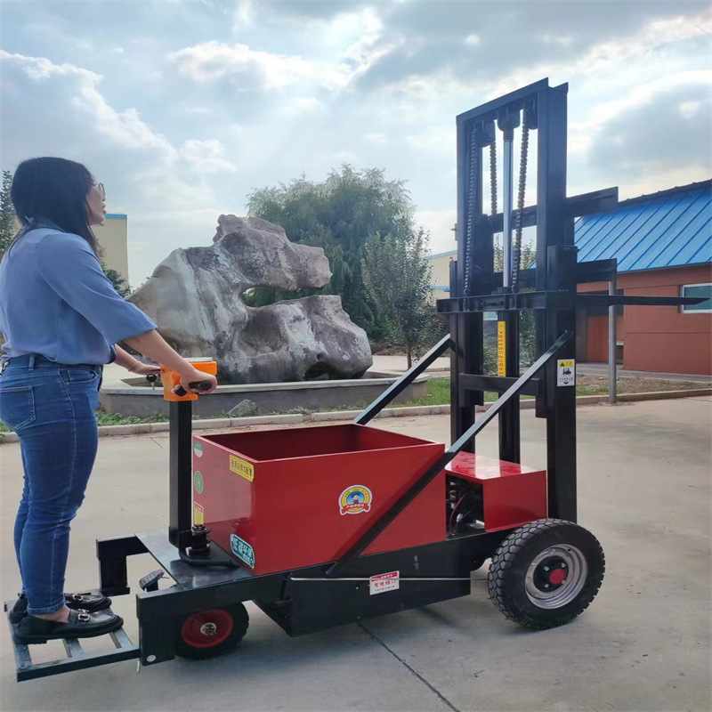 电动叉车四轮站驾式小型升降叉车 1吨1.5电瓶液压搬运堆高车