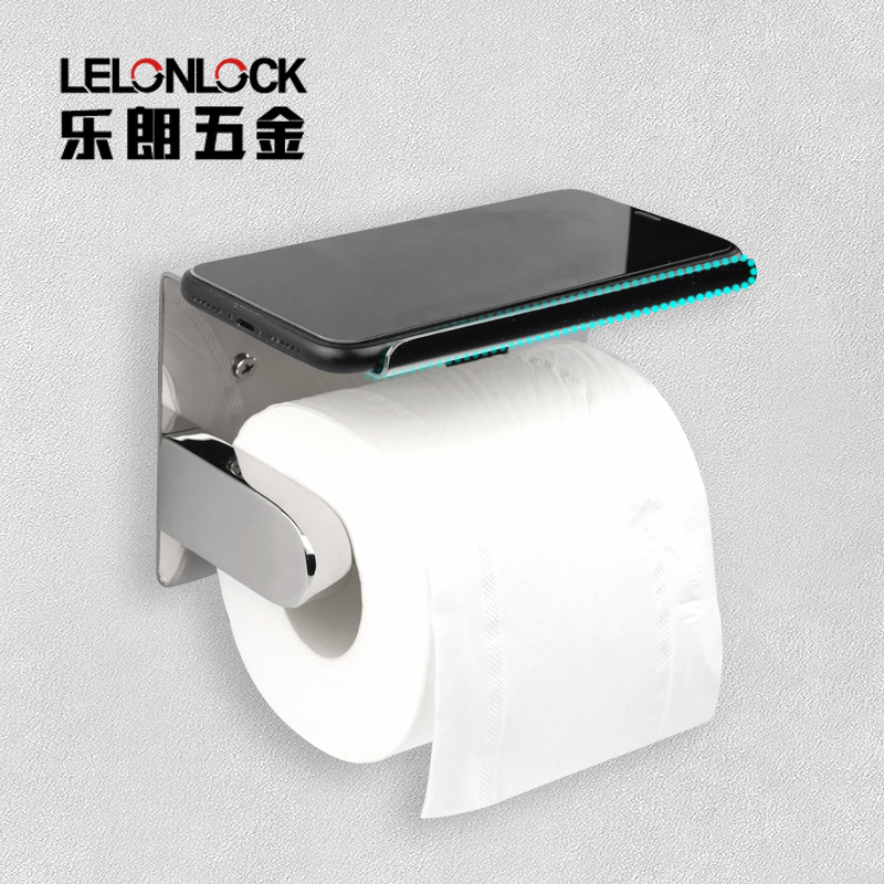 Personalizado 304 acero inoxidable estante de baño estante de toallas de baño estante de toallas de gancho estante de toallas de papel de baño de tres piezas colgante conjunto