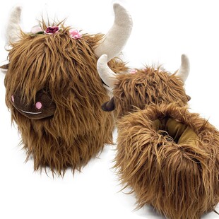 ��Ʒ�羳���R�d��ƷHighland Cow Slippers�K���m��ţ��Ь�Ҿ�
