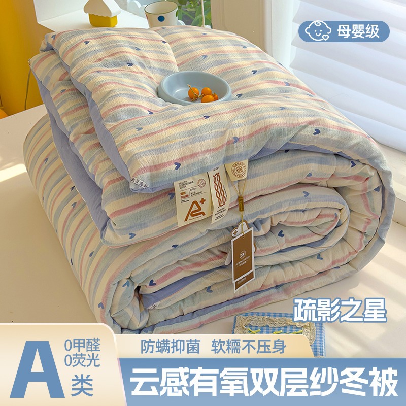 Class a Double-Layer Yarn Quilt Cloud-Like Winter Quilt Thickeneded Warm Quilt Air-Conditioned Quilt Spring & Fall Quilt Core Student Dormitory Mattress