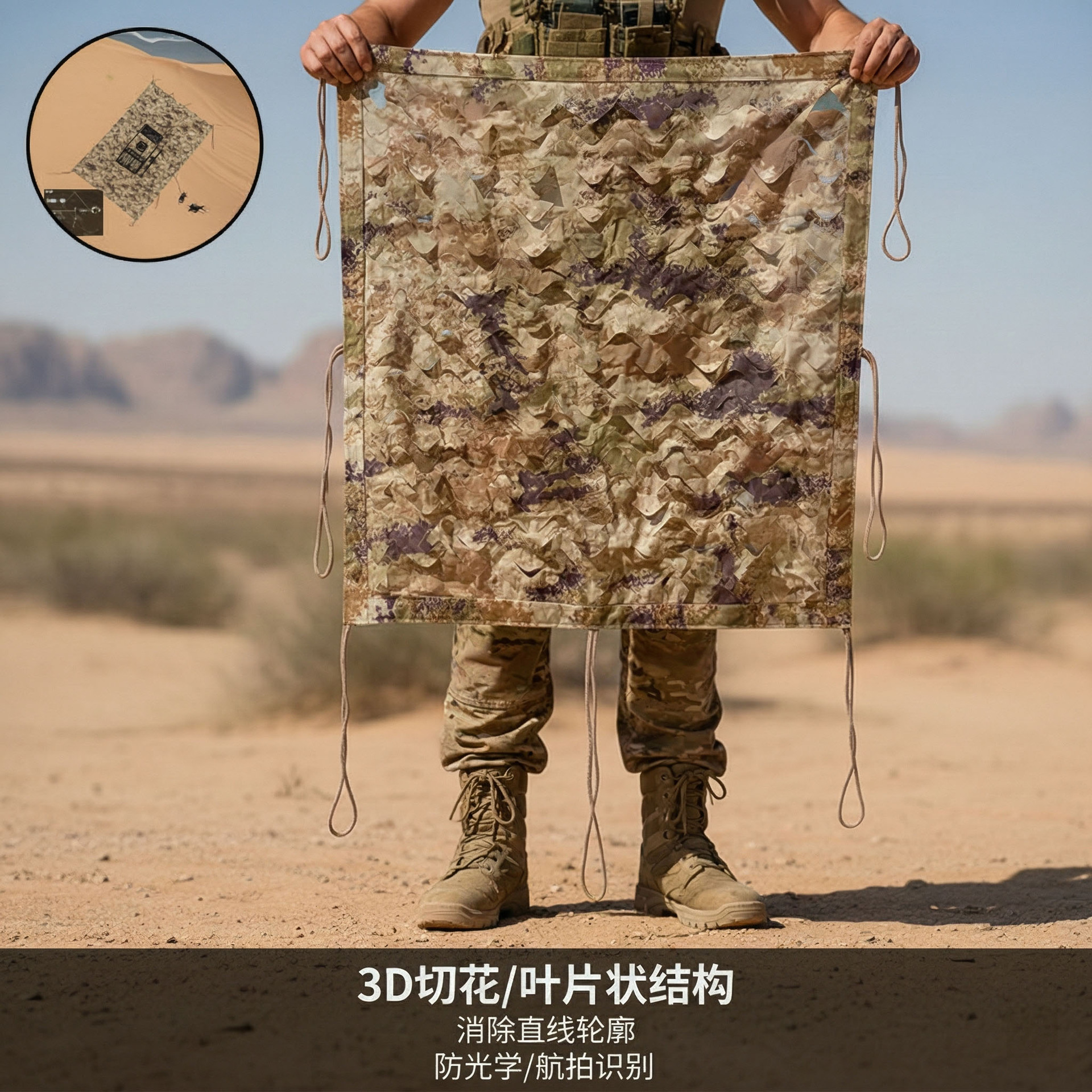 Camouflage Net with Thermal Insulation Aluminum-Coated Insulation Layer, Starry Sky Camouflage Net with Thermal Insulation Attenuation Layer, Camouflage Net