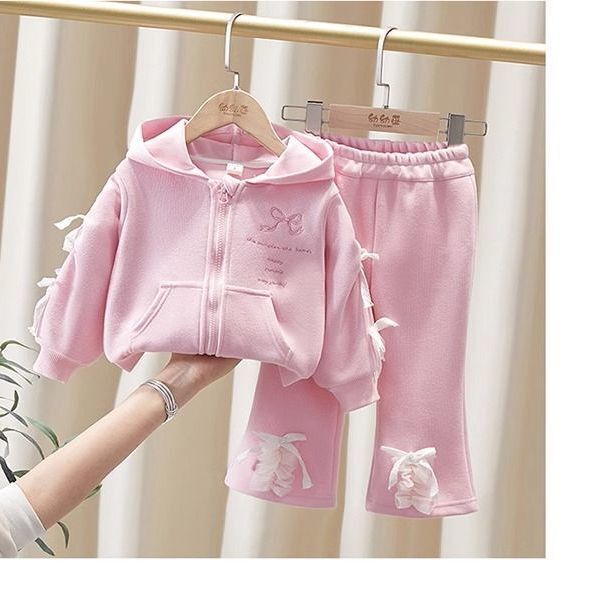 女童宝宝卫衣套装春秋2025春装新款洋气儿童衣服休闲两件套绿色男|undefined