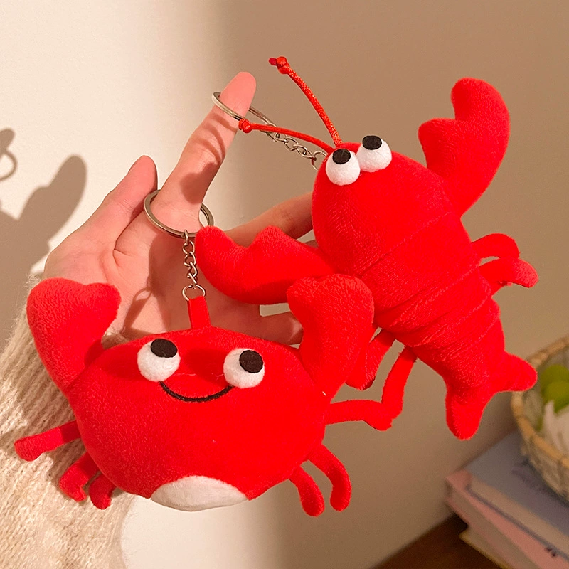 Популярный плюшевый кулон в виде рака, брелок в виде краба, креативная плюшевая кукла, подвеска для сумки, подвеска для школьной сумки