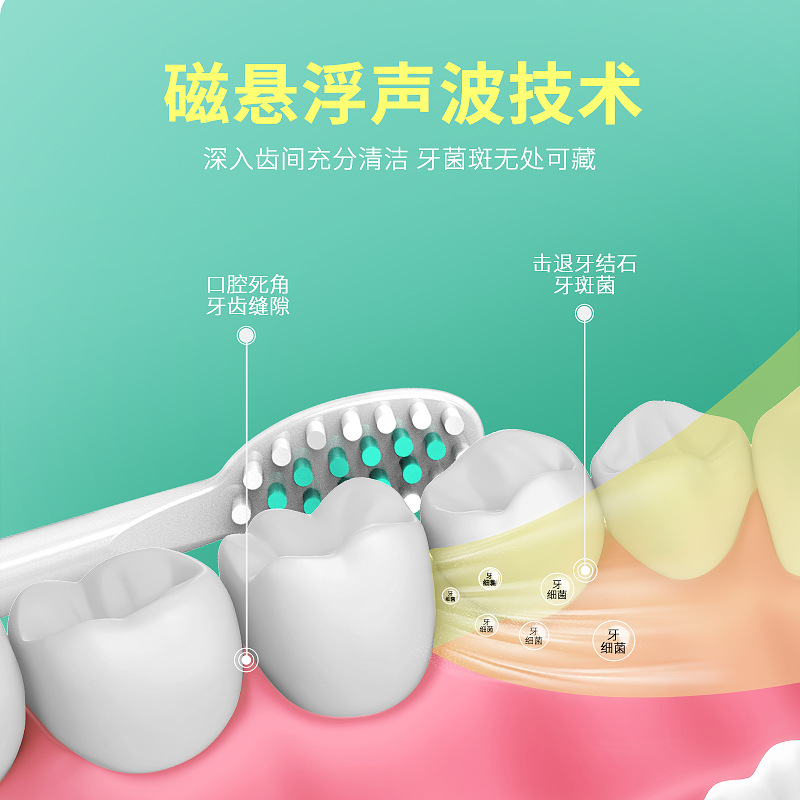 Cepillo de dientes en stock al por mayor regalo caja de regalo adulto inteligente eléctrico inducción inalámbrica de carga cepillo de dientes eléctrico para parejas image 4
