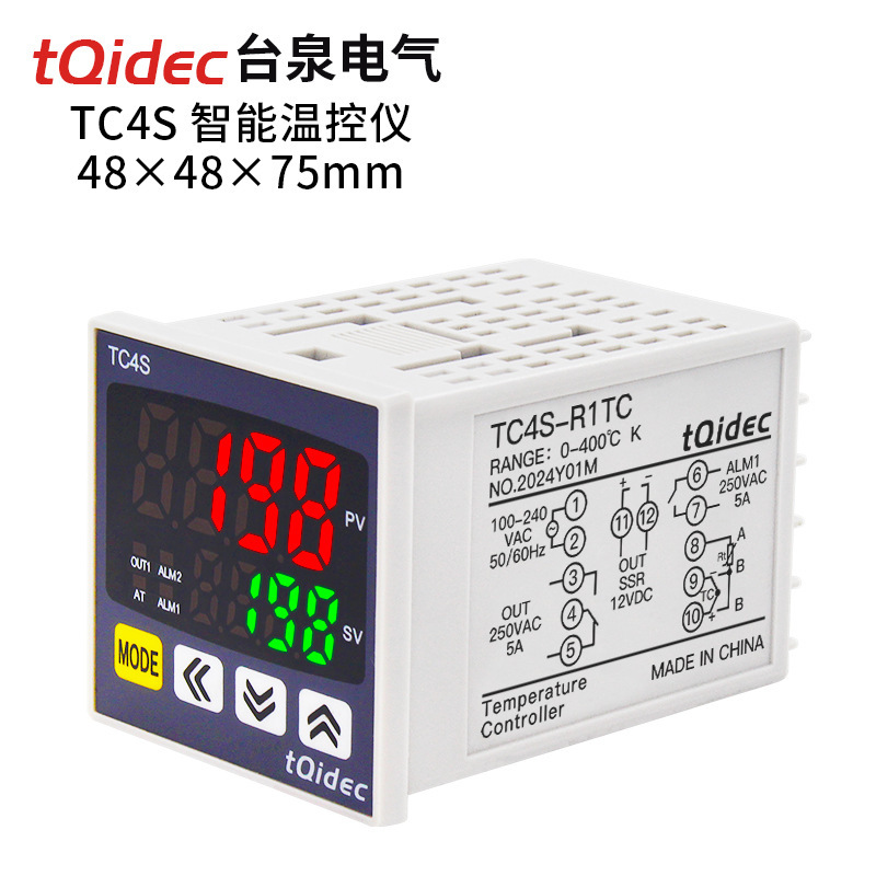 Tqidec Taiquan Electric Temperature Control Instrument TC4S Multiple Input Digital Display Intelligent PID Adjustment Temperature Controller
