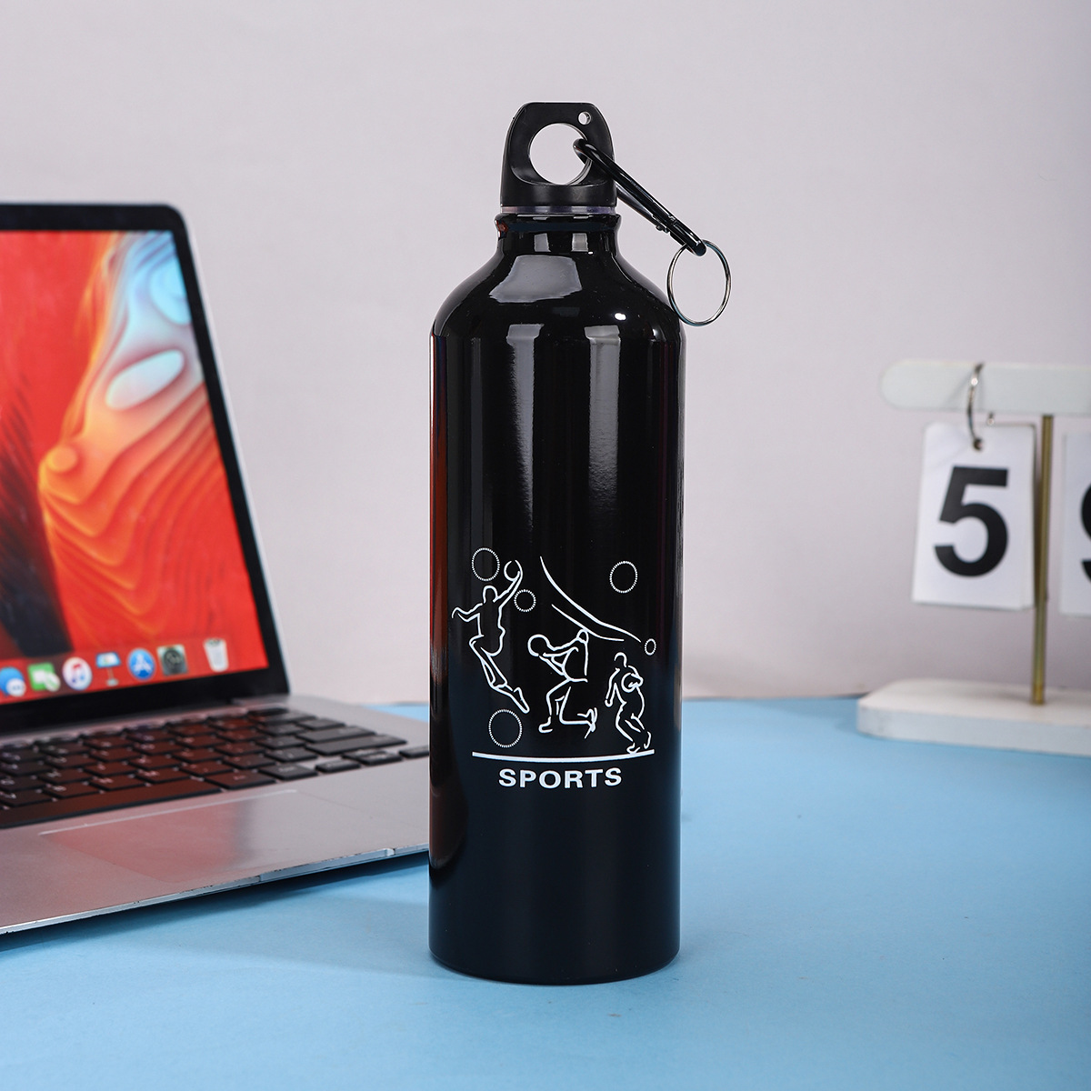 Nuevo simple taza de aluminio portátil de gran capacidad para niños y niñas ciclismo alpinismo botella de regalo taza LOGO al por mayor