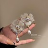 Fresh cute universal fashionable advanced earrings, flowered, light luxury style, high-quality style, wholesale