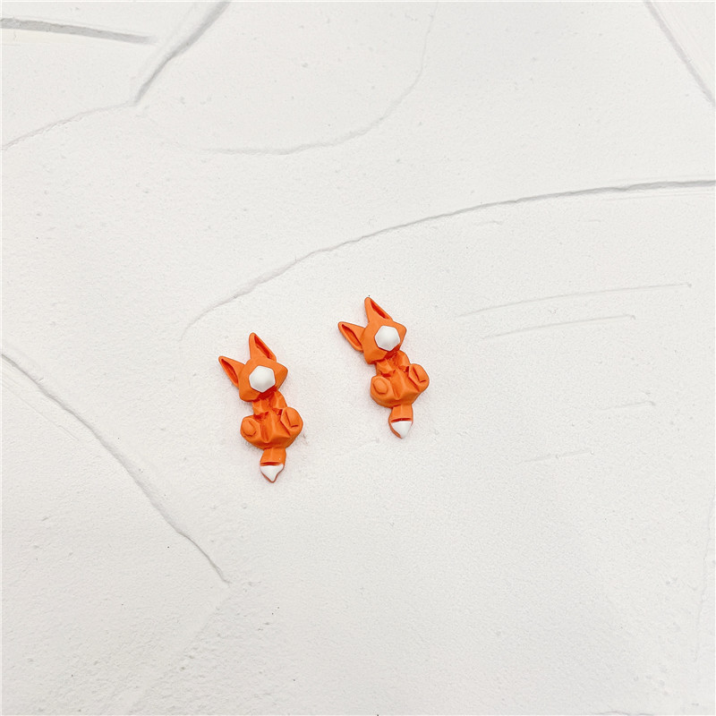 Simple Style Animal Heart Shape Plastic Epoxy Women's Ear Studs 1 Pair display picture 13