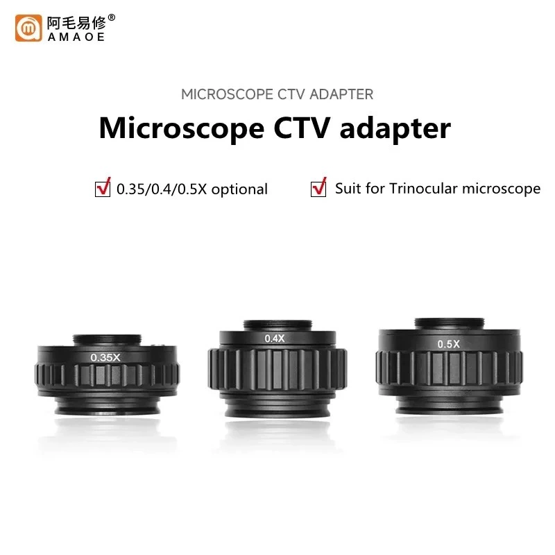 Amao Easy Repair AM-CTV 0,35X 0,4X 0,5X Адаптер для стереомикроскопа Байонетная линза