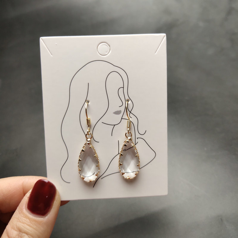 耳钉卡纸饰品卡片人图耳钉耳环纸卡挂饰卡耳饰包装卡纸