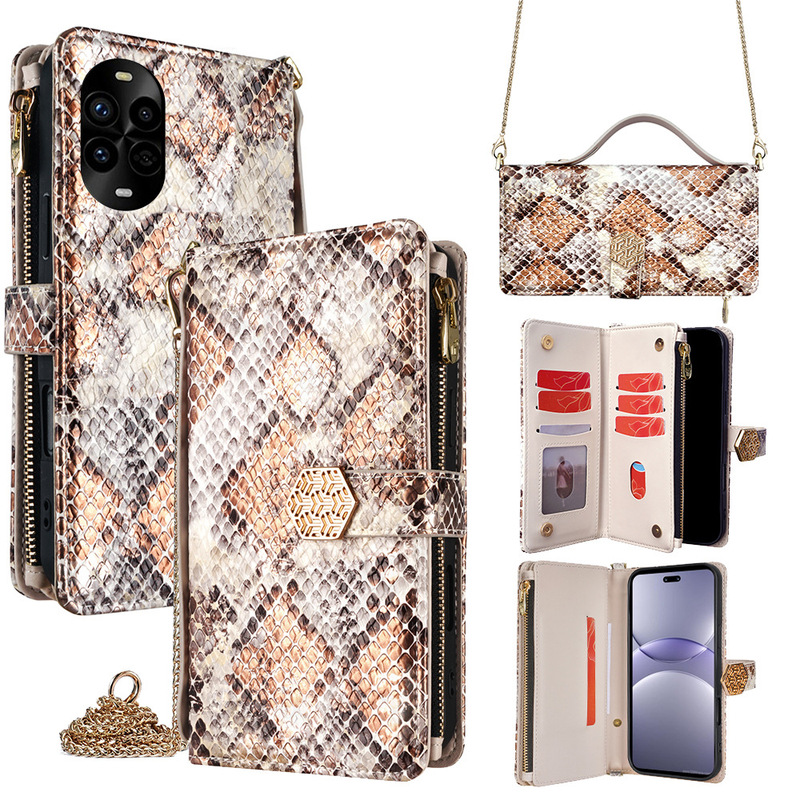 Suitable for Huawei Nova15Pro Mobile Phone Leather Case, Enjoy 70 Wrist Strap, Nova13Pro Cross-Body Mobile Phone Case