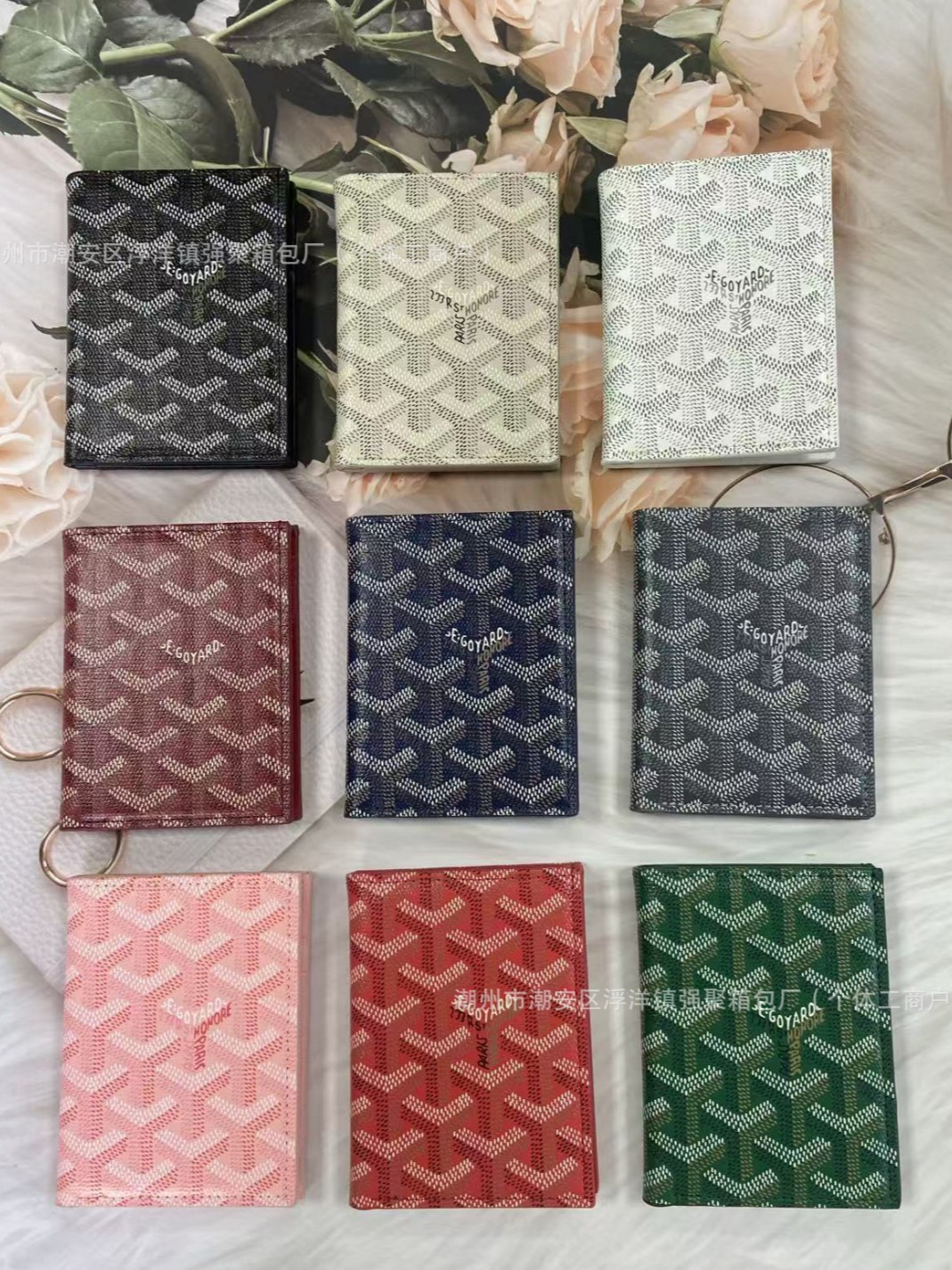 2025 nueva tarjeta Goya portacartera goyard impresión corta bolsa de tarjetas plegables bolsa de cambio bolsa de moda