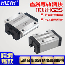 直线导轨法兰滑块HGW25CCHGH25CA滚珠线性滑轨上锁式机器导轨滑块