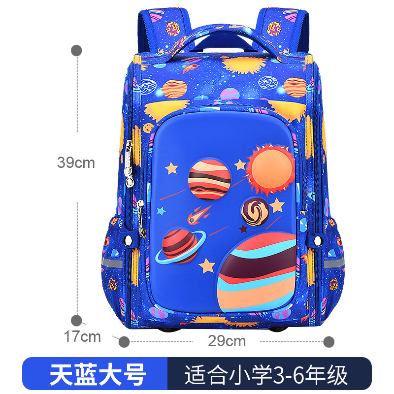 Nueva casual lindo estudiante de la escuela primaria de dibujos animados mochila masculina grado 1-3-6 integrado abierto gran capacidad bolso de los niños
