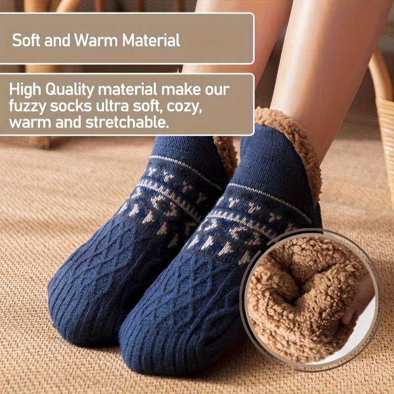 Winter Lamb Wool Floor Socks Indoor Adult Home Fleece Thickened Snow Socks Slipper Socks Men's Non-Slip Adult Socks