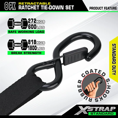 Trailer rope/net/strap Telescopic Handle 1inch 3m