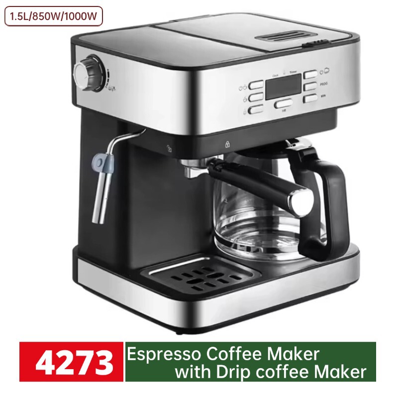 1.5L Cross-Border Coffee Machine for Home and Office Semi-Automatic Espresso Drip Coffee Maker
