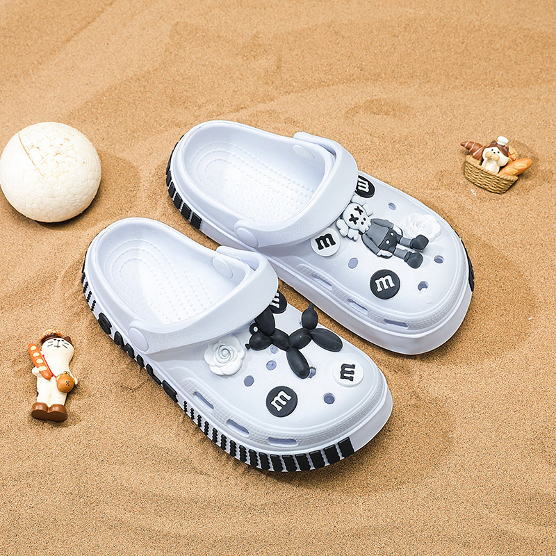 Croc Shoes Women's New Summer Outer Wear for Boys and Girls Cute Cartoon Home Beach Baotou Kidsren's Sandals for Older Kidsren