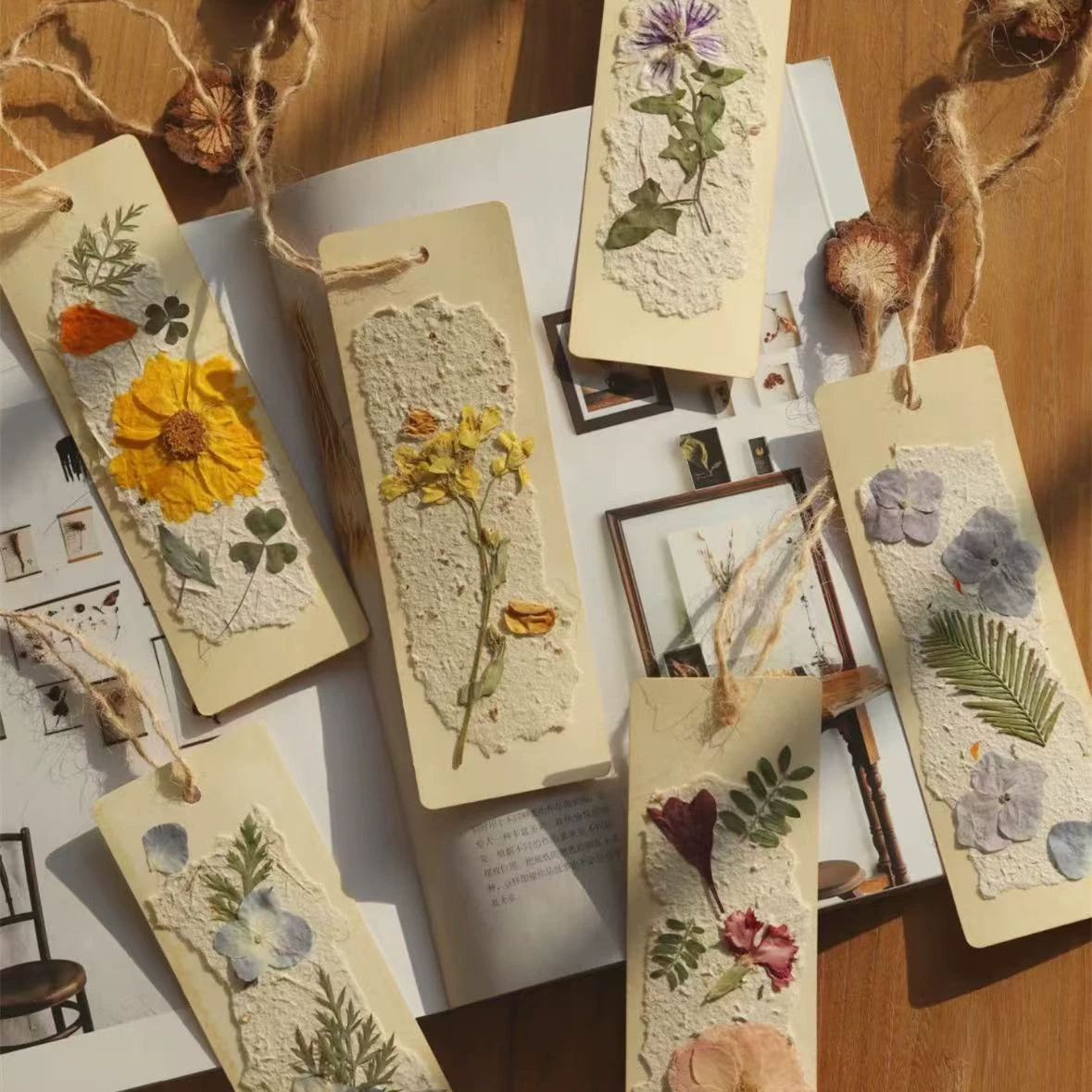 Образцы растений закладки с тиснением цветов закладки креативные украшения ручной работы