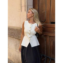 C 74988 Metal button knit vest �����ۿ�����֯���׿羳��