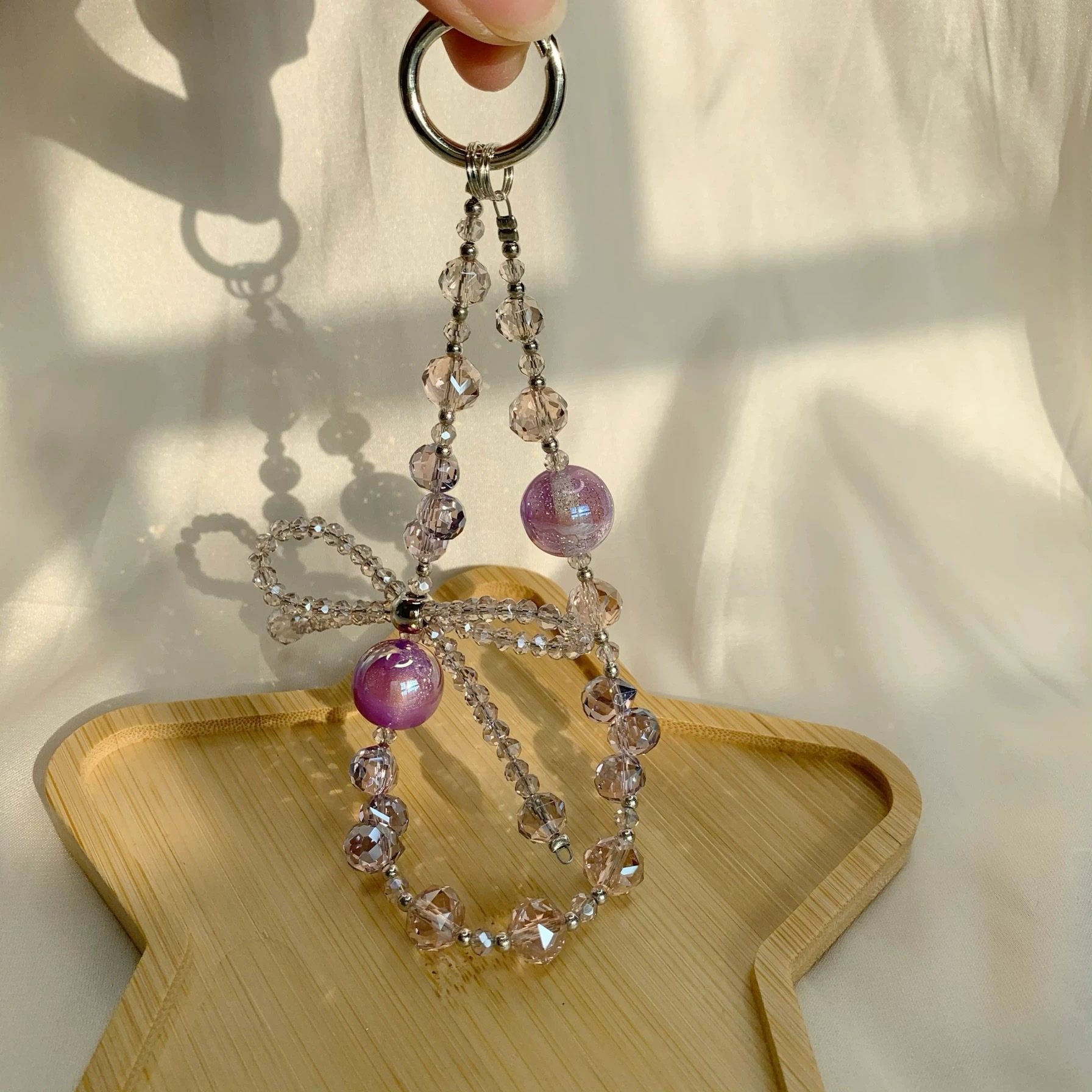 Pulsera cadena de teléfono móvil de pvc nuevo colgante de lazo de cristal de verano estilo japonés y coreano cordón de caja de teléfono móvil estilo muñeca al por mayor