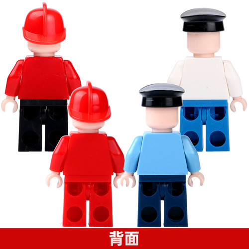Cross-border compatible LEGO building blocks, bare-pack minifigures, police-themed children's dolls, blind-box toys, and promotional giveaways