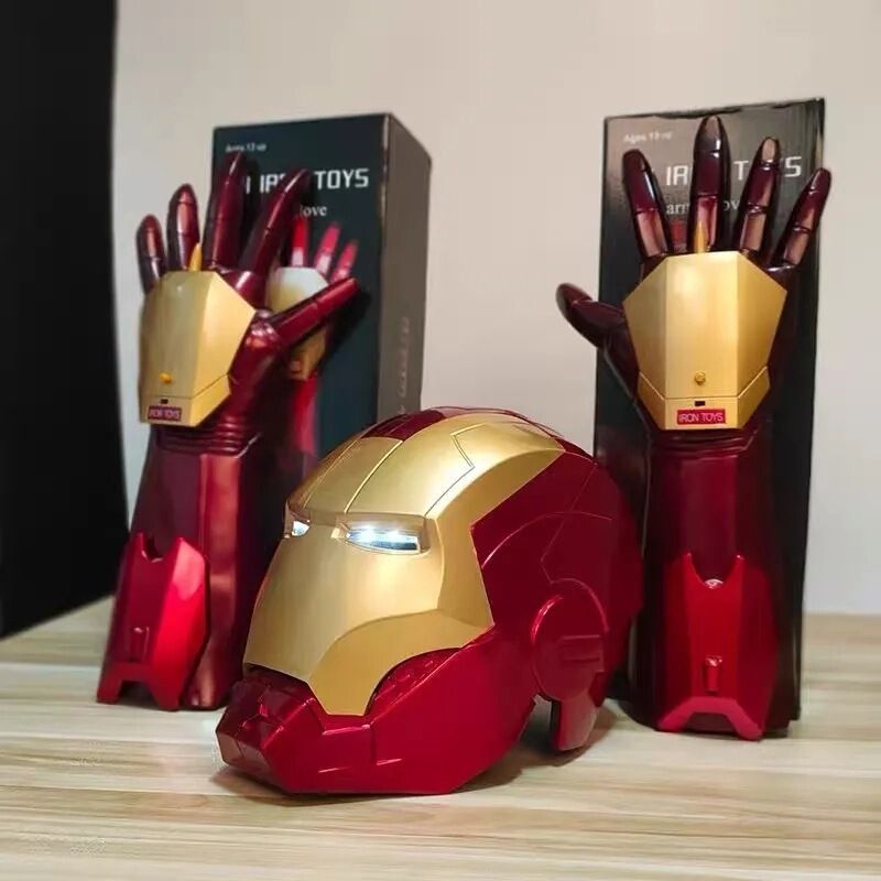 Iron Man Helmet MK Jarvis Wearable Automatic Opening and Closing Headgear Transformable Luminous Mask Mechanical Arm Toy Iron Man Helmet MK Jarvis Wearable Automatic Opening and Closing Headgear Transformable Luminous Mask Mechanical Arm Toy