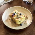 复古风异形盘手工质感陶瓷盘子批发餐具大盘家用菜盘沙拉盘甜品盘