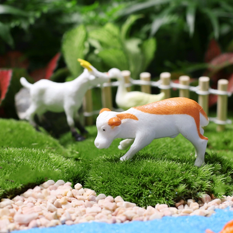 Цзин Цзяо мох микро пейзаж DIY материал украшения мясо группа горшок мини маленькие украшения Ферма Крупный рогатый скот Коза утка
