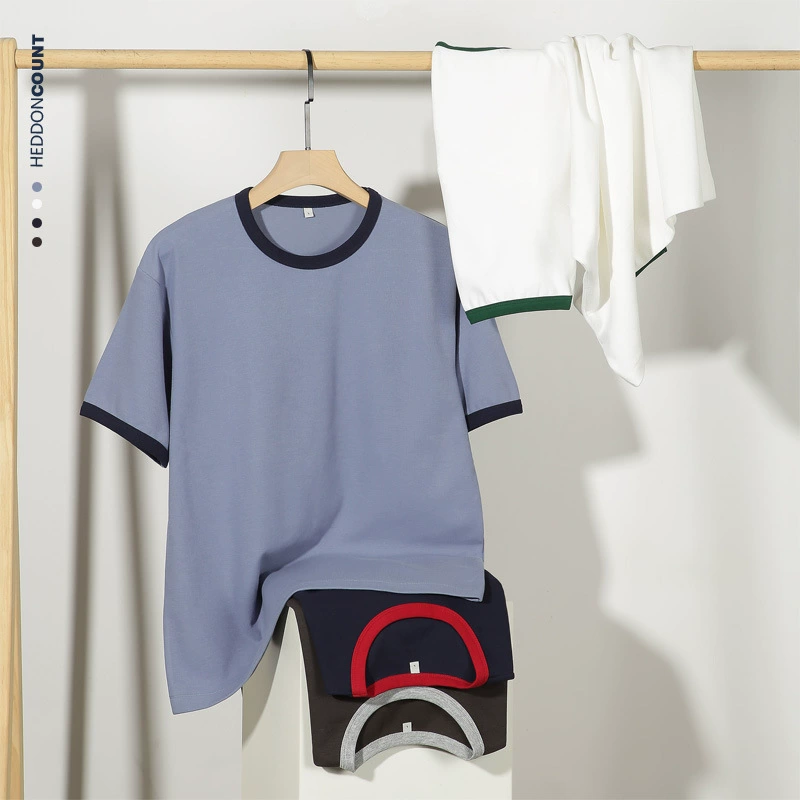 Penguo Men 2025 Летняя новая свободная футболка с плечами плюс размер повседневная топ с пятью рукавами футболка с короткими рукавами