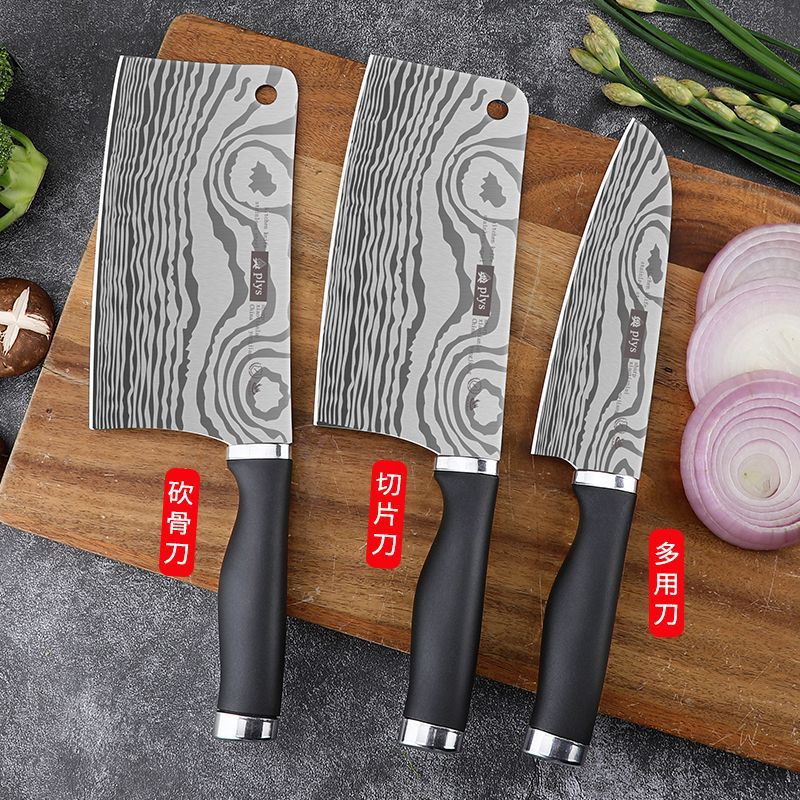 Cuchillo de cocinero de acero inoxidable damas láser cortador láser de corte de hueso doméstico cuchillo de cocina cuchillo de cocina cuchillo de corte