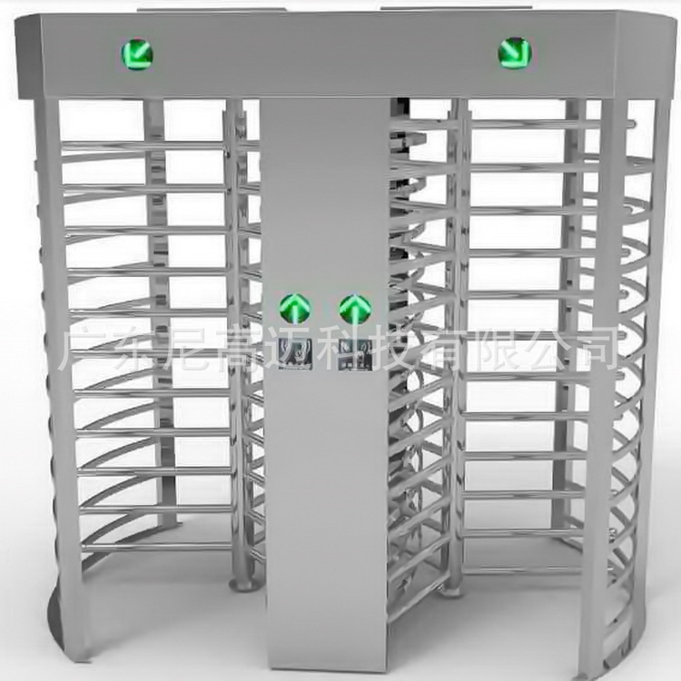 双通道全高旋转辊闸监狱电动高转闸三辊匝人脸识别刷卡十字栅栏闸