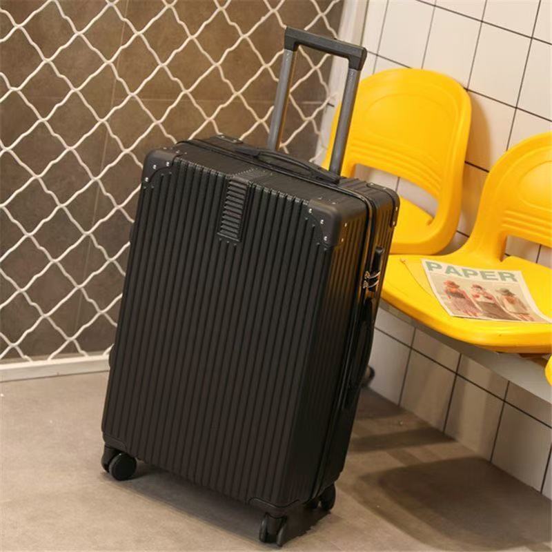 Maleta con ruedas universales, maleta con ruedas para estudiantes, maleta de 20 pulgadas, maleta de viaje, maleta con cerradura de código de embarque, maleta de cuero de gran capacidad.