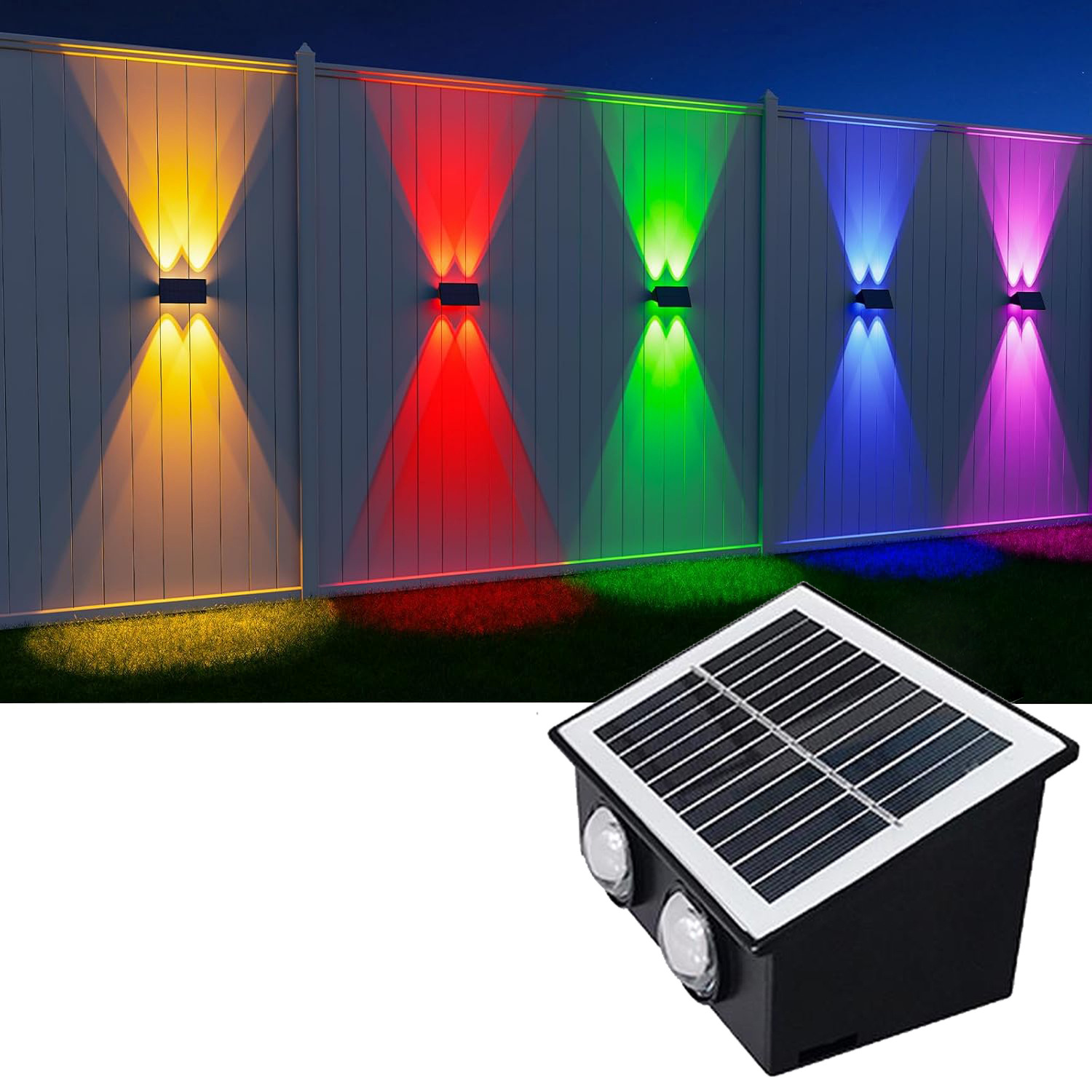 Lámpara solar lámpara de patio al aire libre recargable lámpara de pared de luz de inducción de luz automática