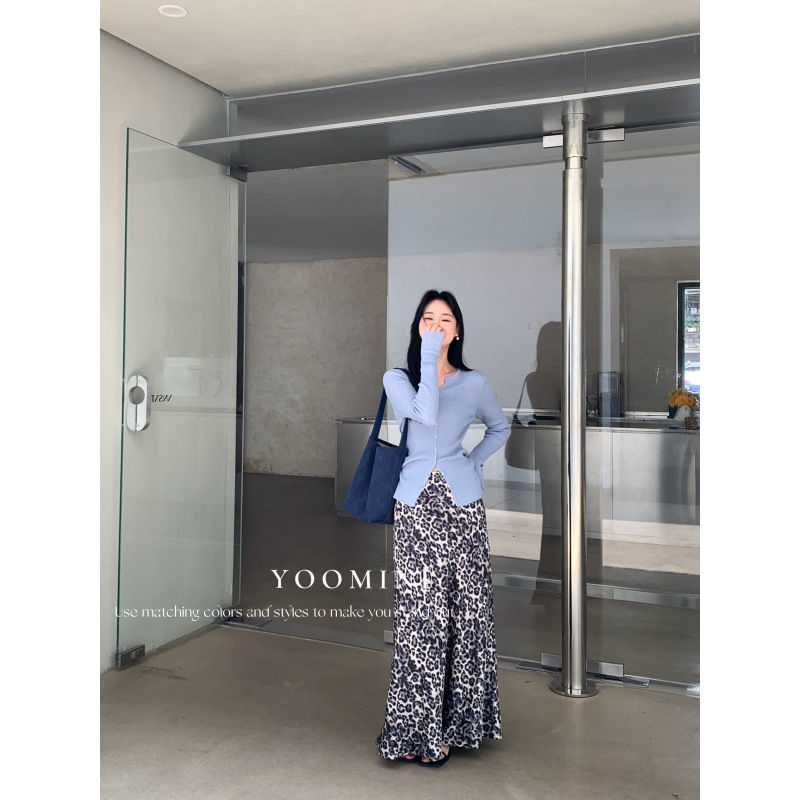 YOOMINI-豹纹鱼尾优雅张力别致气质2025初秋上新半身裙M16592-SW|undefined