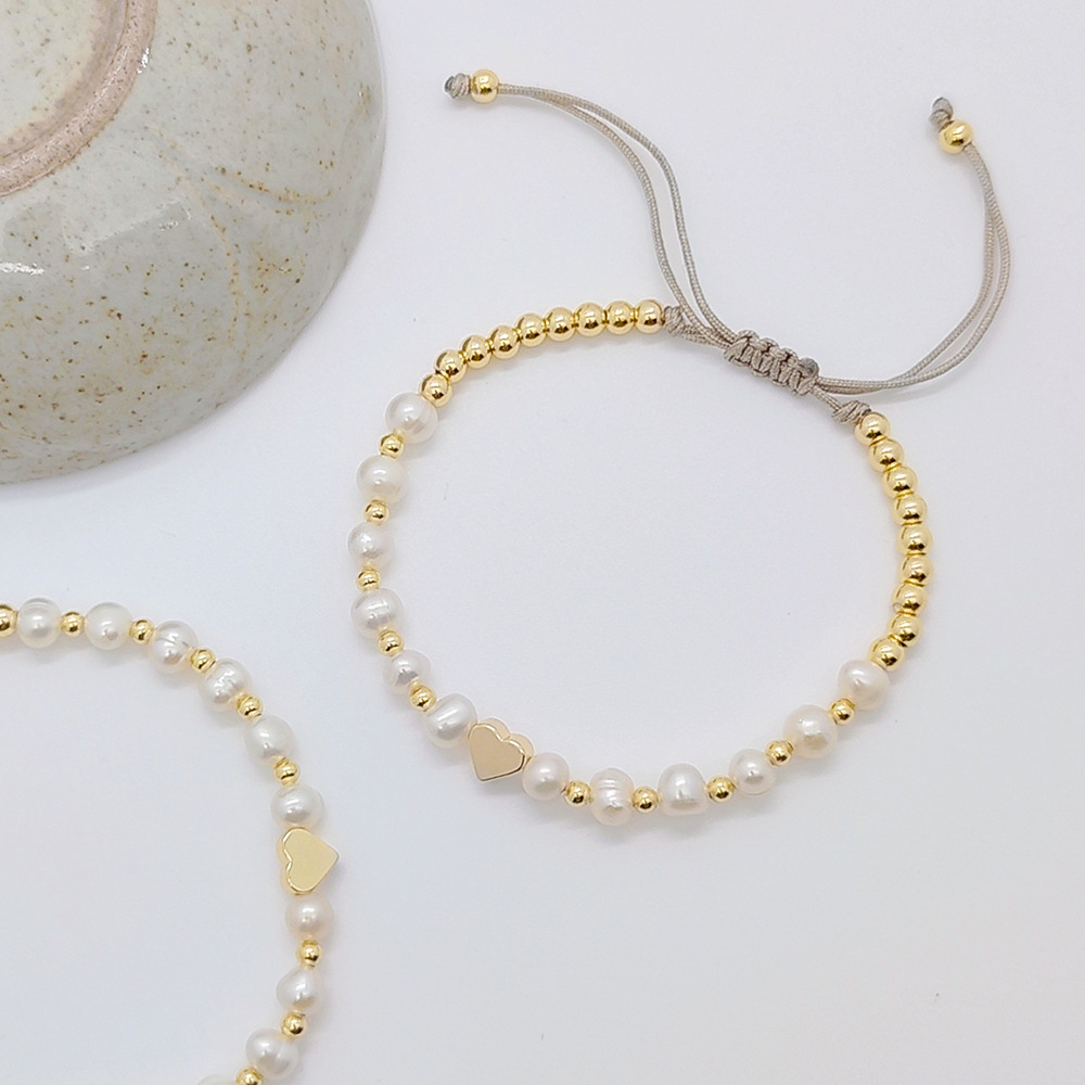 Bracelets Classification Ig Style Korean Style Geometric Heart Shape Copper Bracelets