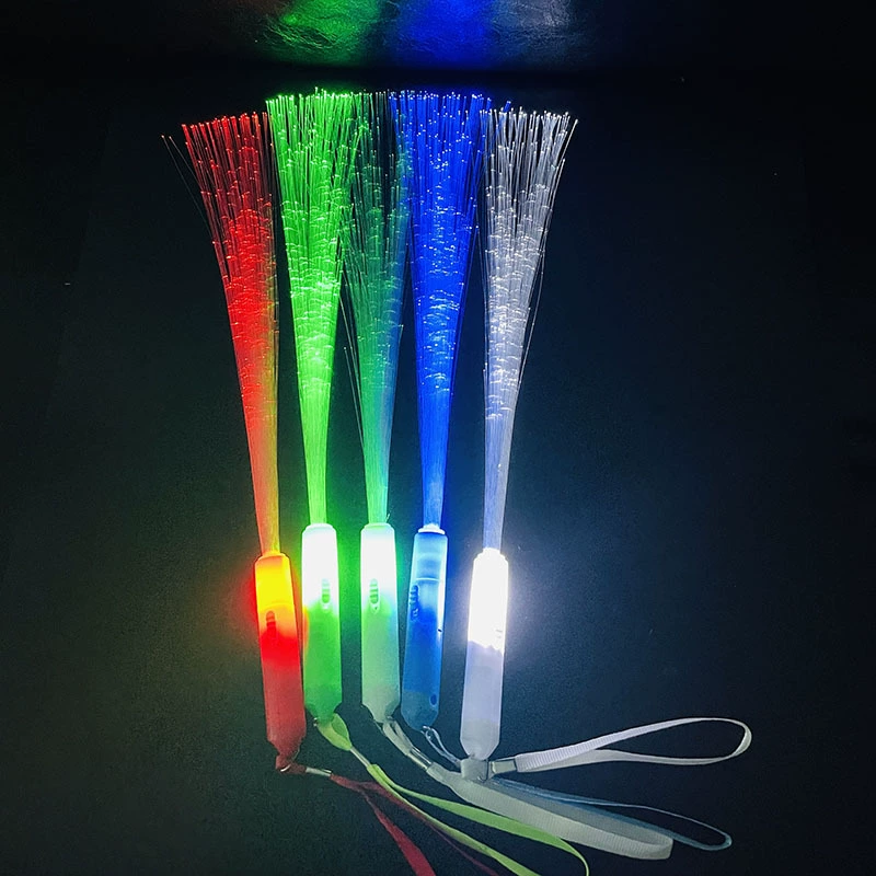 6pcs новый светодиодный блеск волоконно-оптический стержень светящийся волоконно-оптический стержень блеск фея палка концерт вечеринка поддержки реквизит