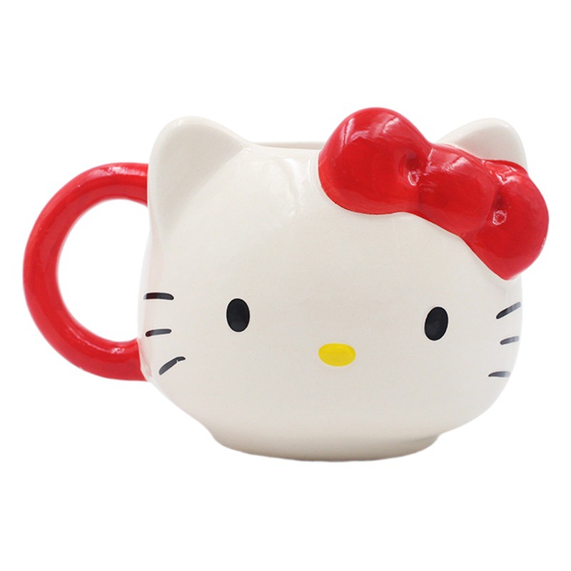 Lindo gato taza de dibujos animados arco taza de leche taza de gato para niños taza de agua 3D taza de promoción de publicidad