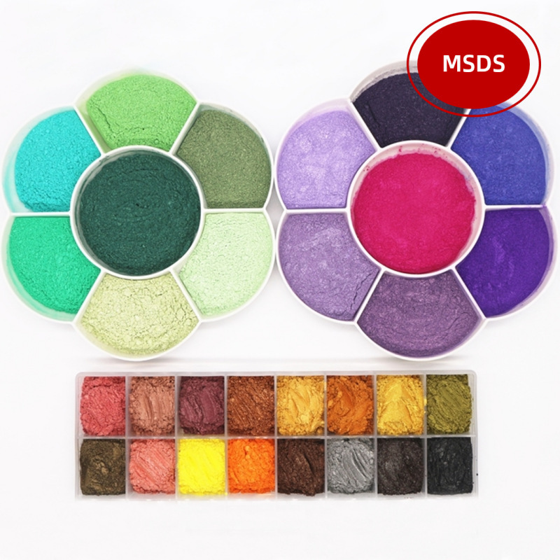 Nail Polish Slime Crystal Gel Drop Crafts Candle DIY Color Tone with mica Bottled Pearlescent Powder Mica Powder