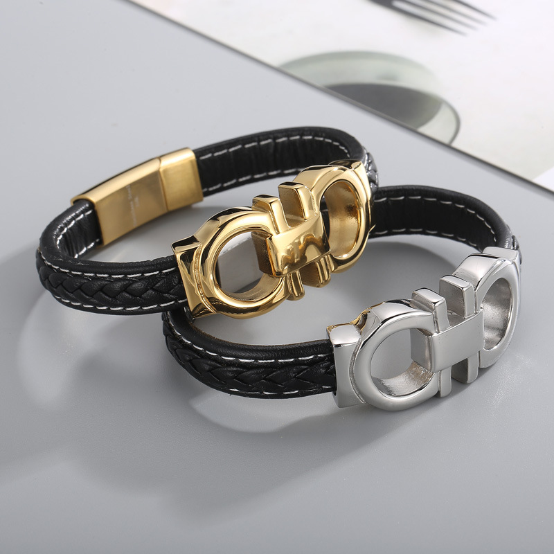 1 Piece Fashion Solid Color Titanium Steel Plating Menu0027S Bangle