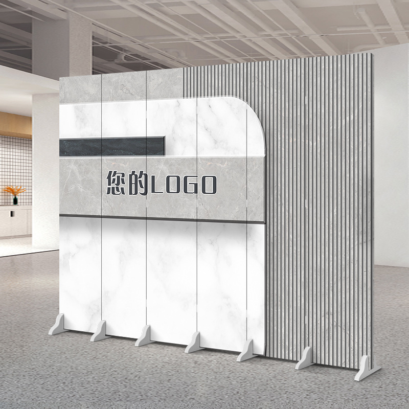 Customized Company Logo Screen Partition Office Living Room Hotel Conference Room Blocking Simple Modern Foldableing Mobile Wall