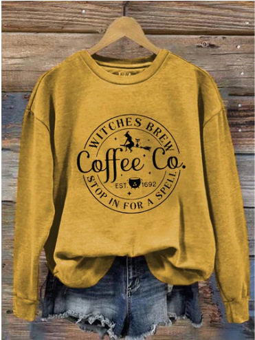 Cráneo humano Impresión digital cuello redondo suéter de Halloween 2023 estación independiente suministro ropa las mujeres