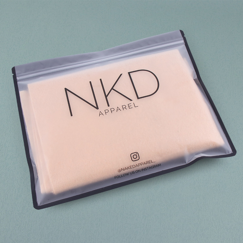 Factory Direct Sale Horizontal Matted Packaging Bag, Customizable Clothing Towel and Socks Waterproof Sealed Bag