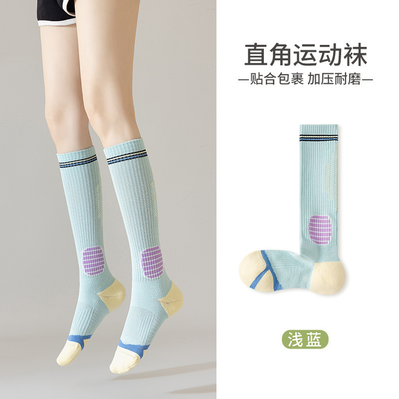 Professional Fitness Compression Socks Women's Long Tube Compression Running Basketball Rope Skipping Fitness Leg Stony Socks