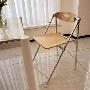 Nordic Modern Simple Dining Chair Home High-end Feeling Foldable Internet-red Chair Milk Tea Shop Coffee Shop Middle Ancient Dining Chair