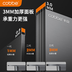 Cabon 304 stainless steel sink vegetable basin large single basin kitchen sink dish basin pool undermount basin nano handmade