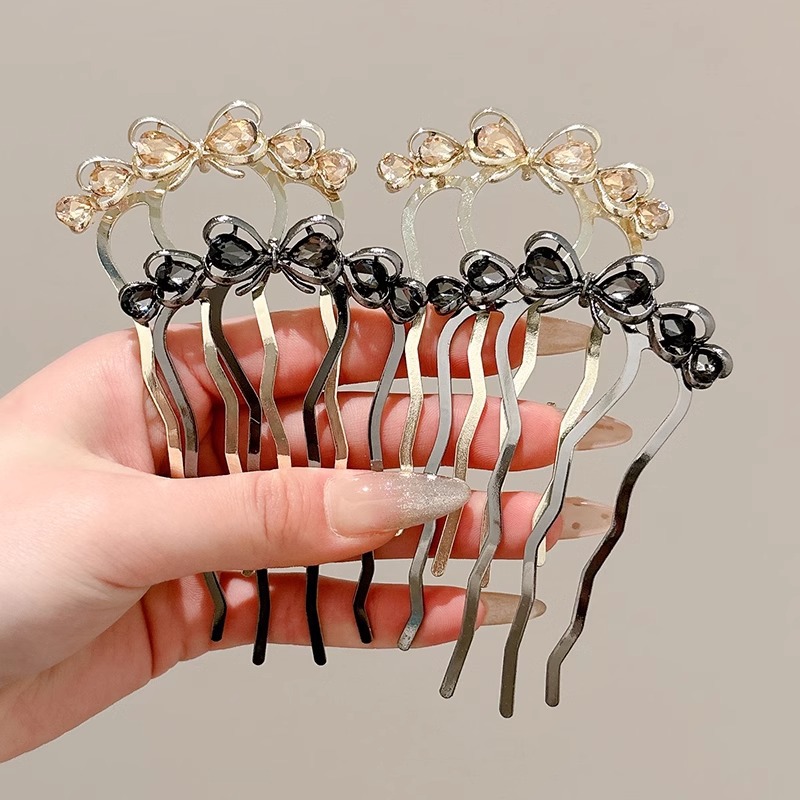 Ballhead Hair Fixed Art 2025 nuevo estilo de alto nivel de cuatro dientes pinzas de cabello pinzas de cabello estilo antiguo tocado