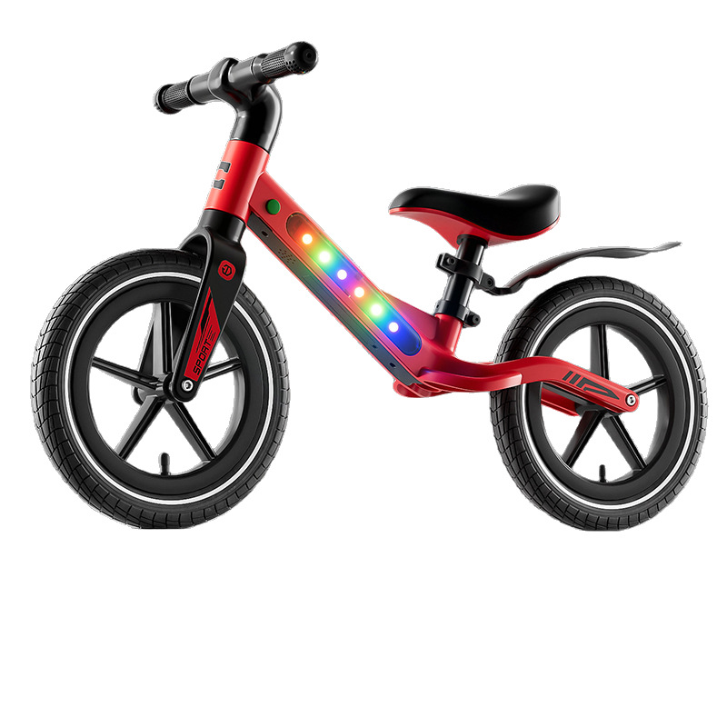 Baby balance bike, música, iluminación, patina, bebés de 1 - 6 años de edad sin pedal, bicicletas de dos ruedas, marco integrado
